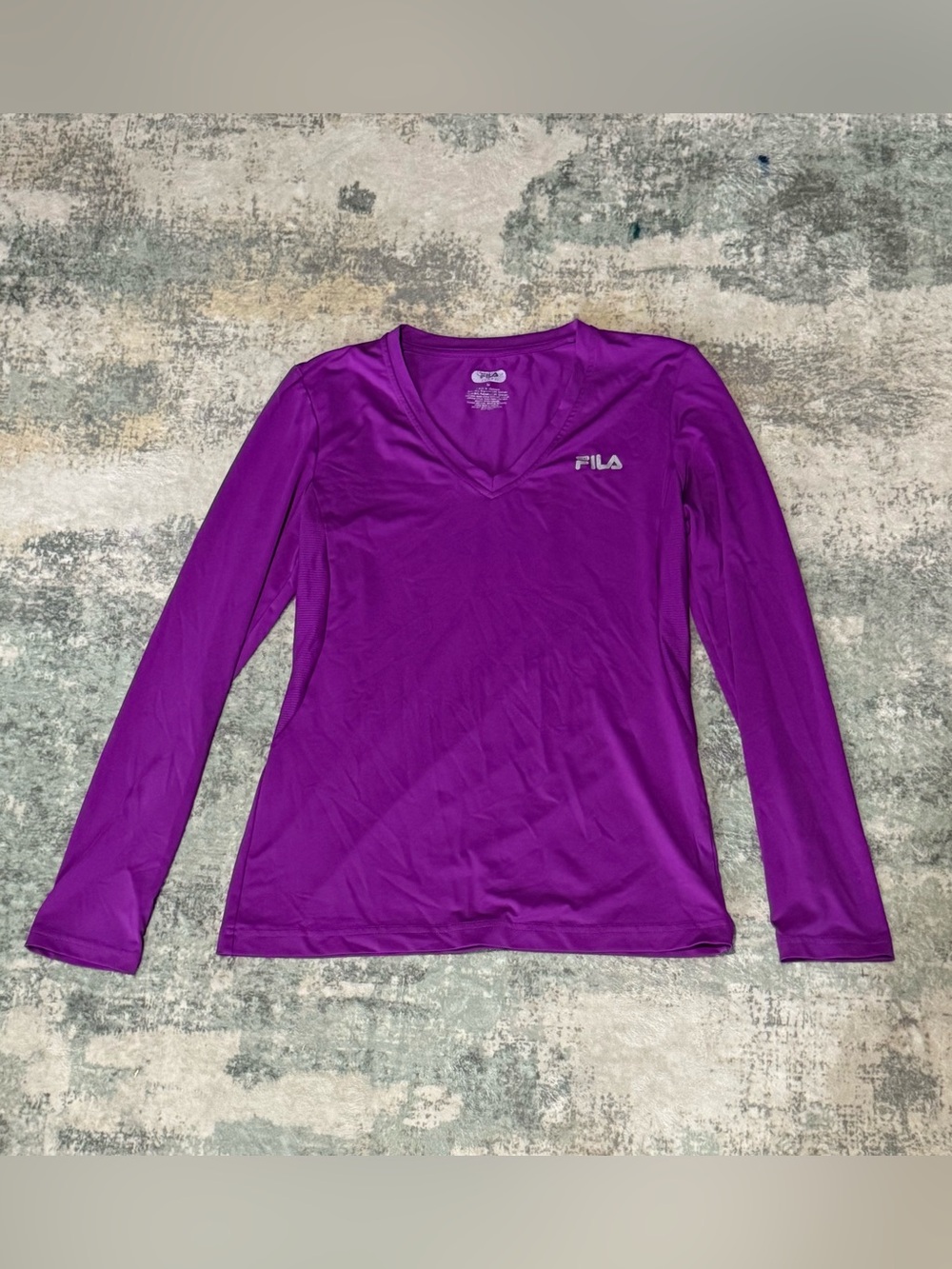 Women’s FILA Sport Purple Long Sleeve Performance Athletic Top- Medium